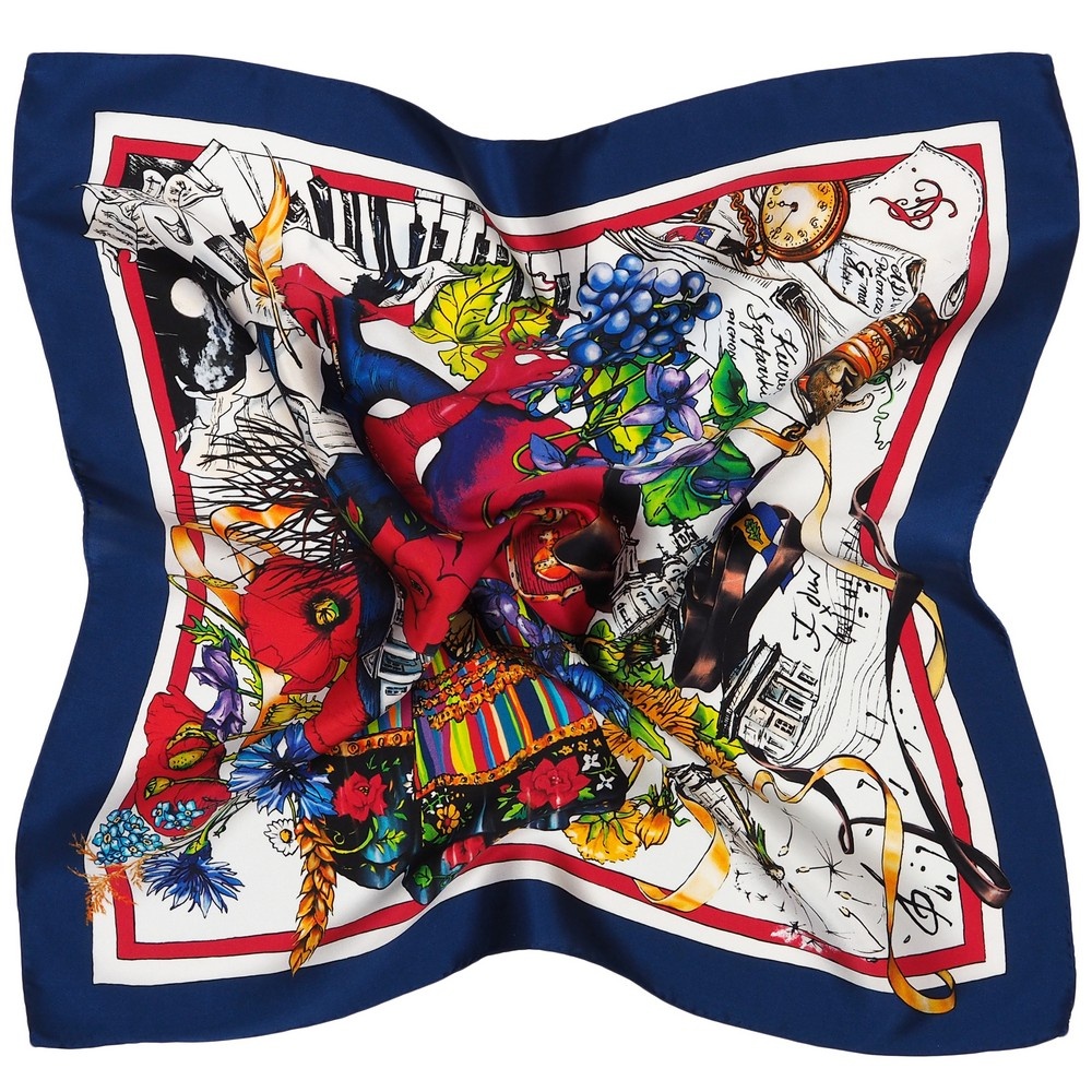 CH-1033 Jedwabna Apaszka Gawroszka Chopin, 54x54cm